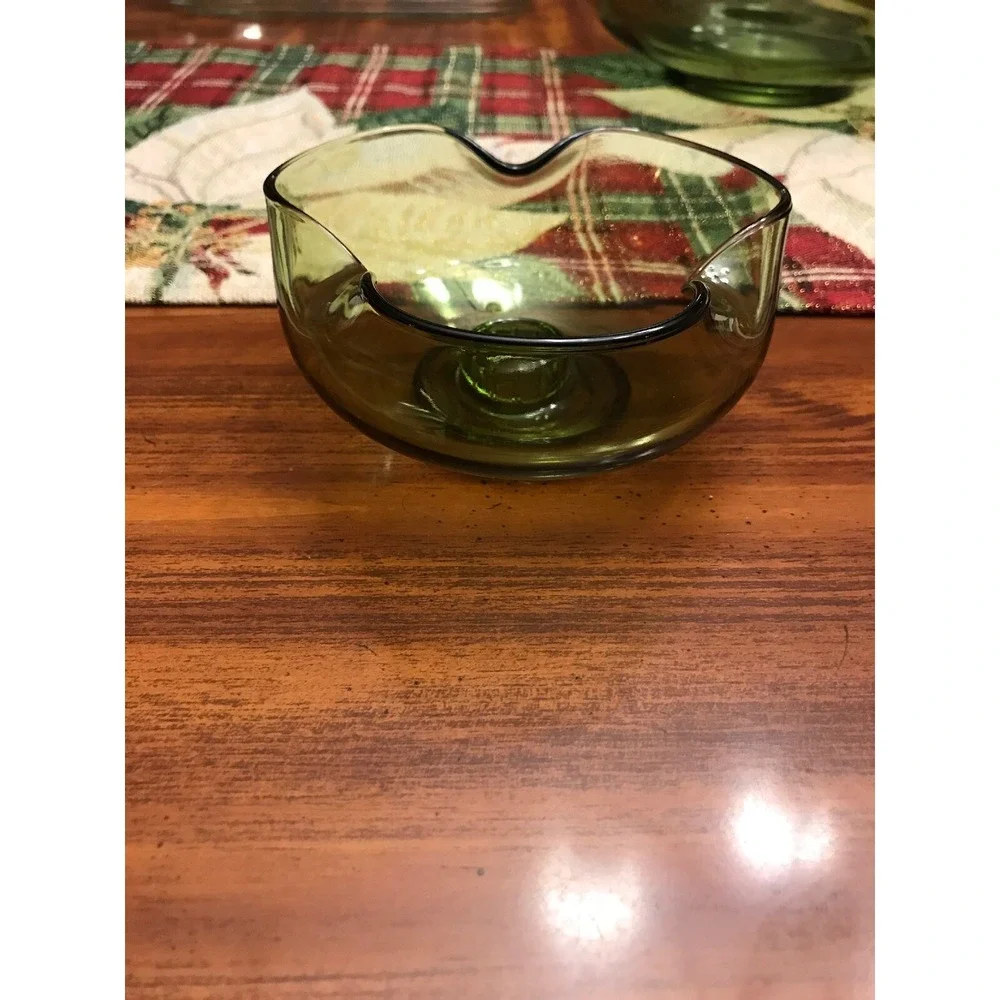 anchor hocking avocado green Ashtray 120 Ash Tray‎